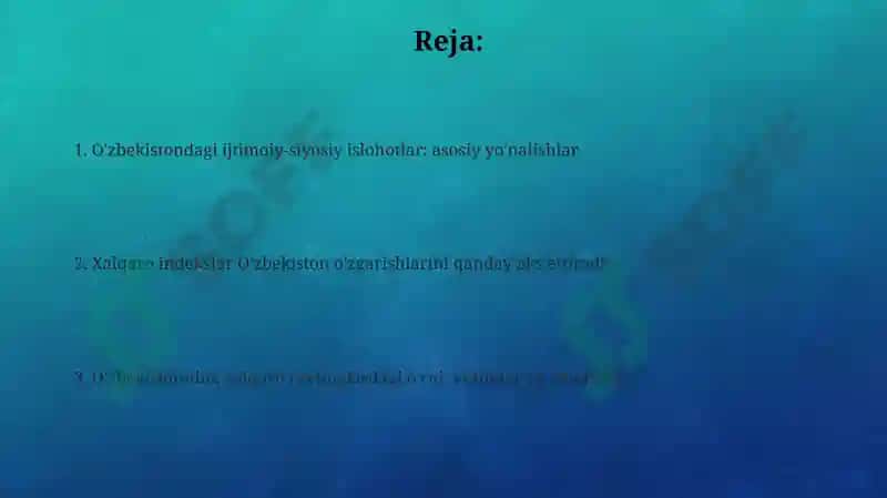Oʻzbekistonning ijtimoiy-siyosiy hayoti 2