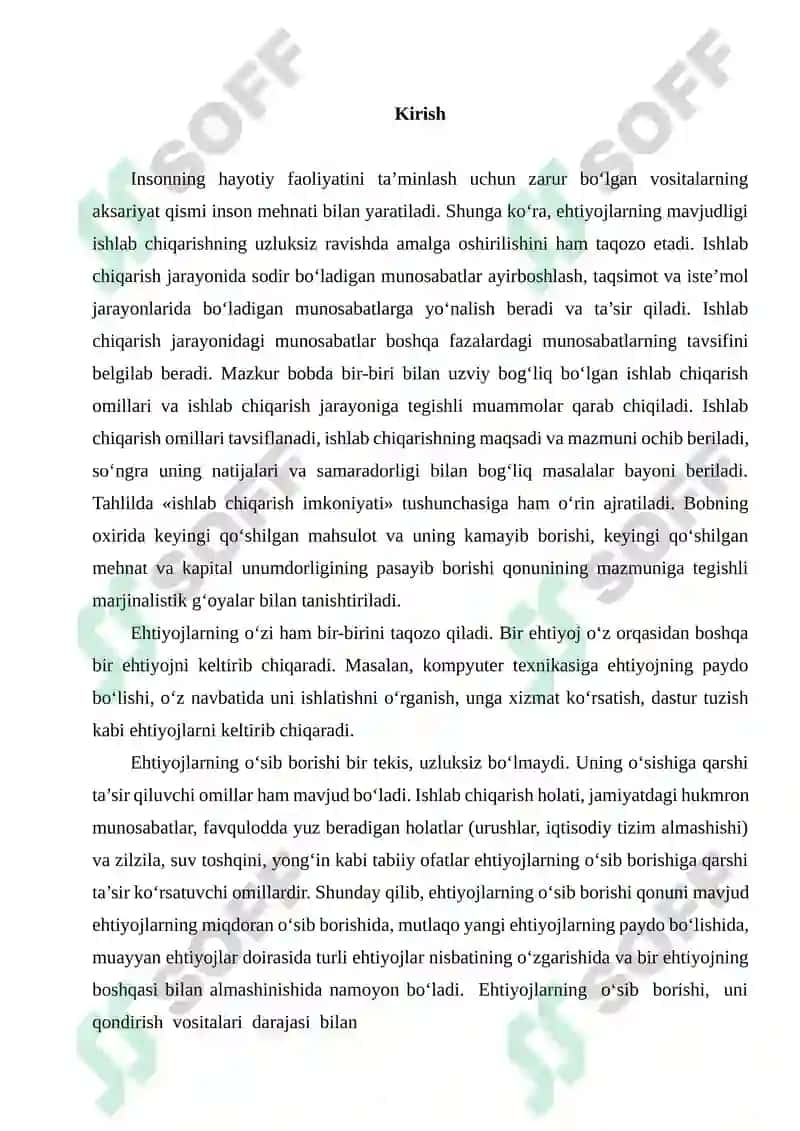 Ijtimoiy - iqtisodiy ehtiyojlar, ularning tarkibi va turkumlanishi 2