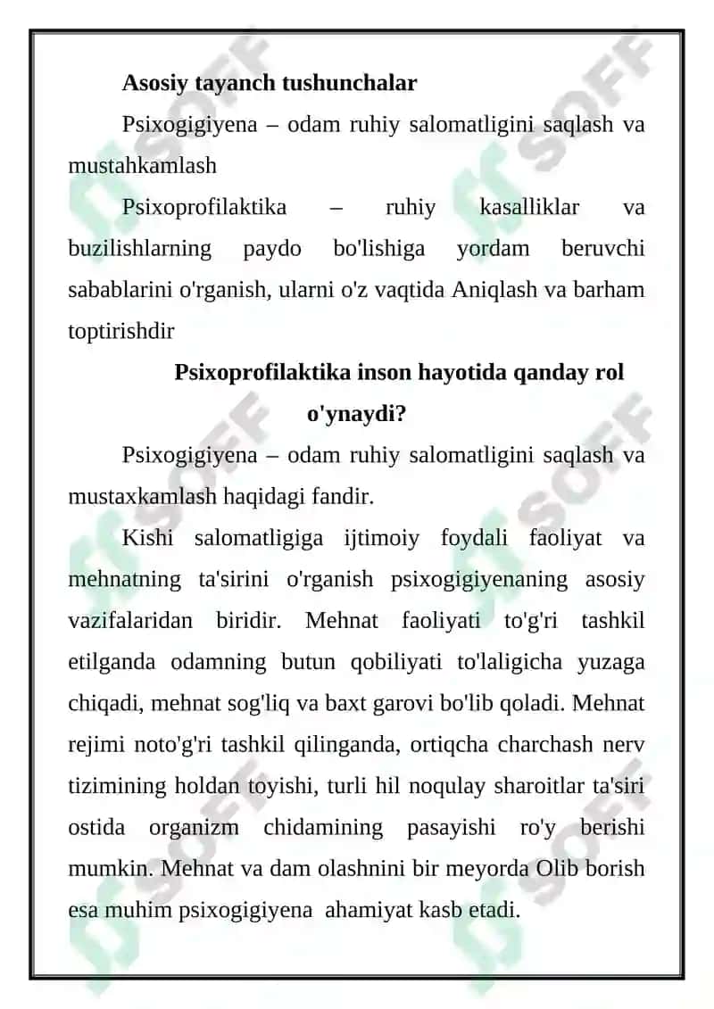 Psixogigiyena va psixoprofilaktika 2