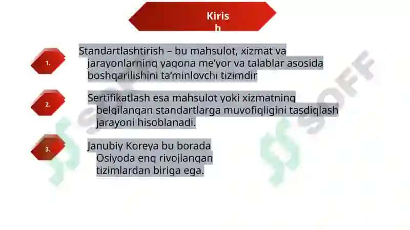 Janubiy Koreya Respublikasining standartlashtirish va sertifikatlash tizimi 2