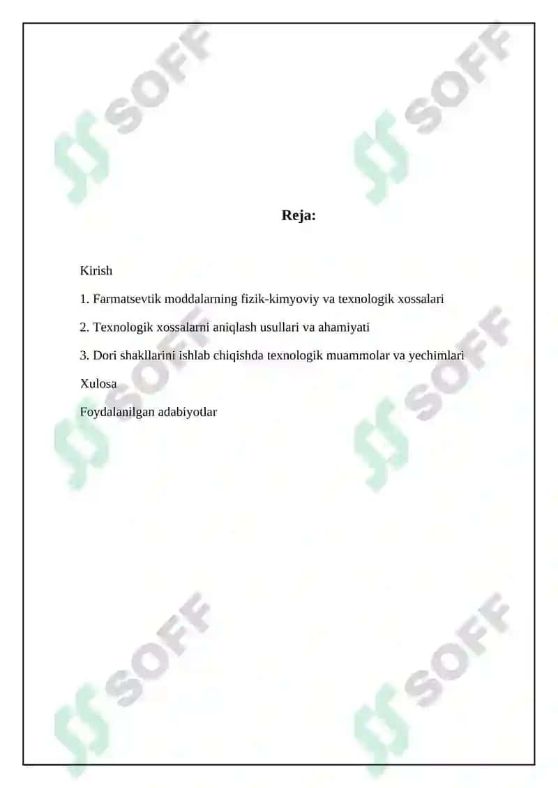 Farmatsiya fakulteti REFERAT 2