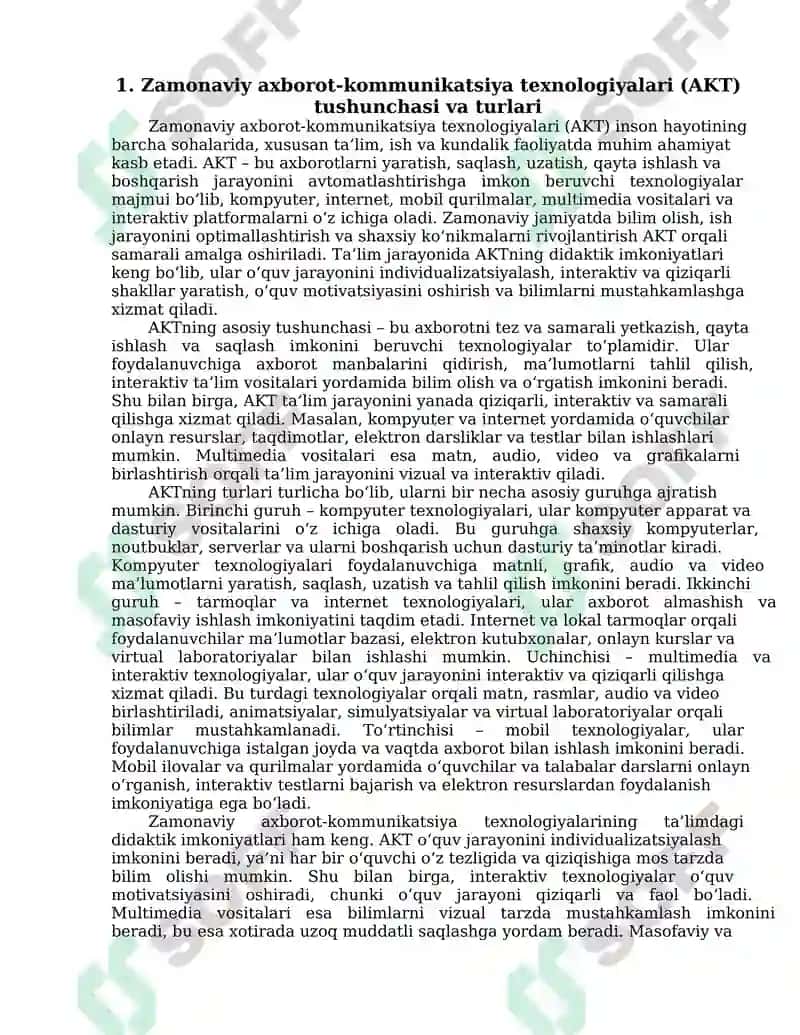Zamonaviy axborot-kommunikatsiya texnologiyalari 2