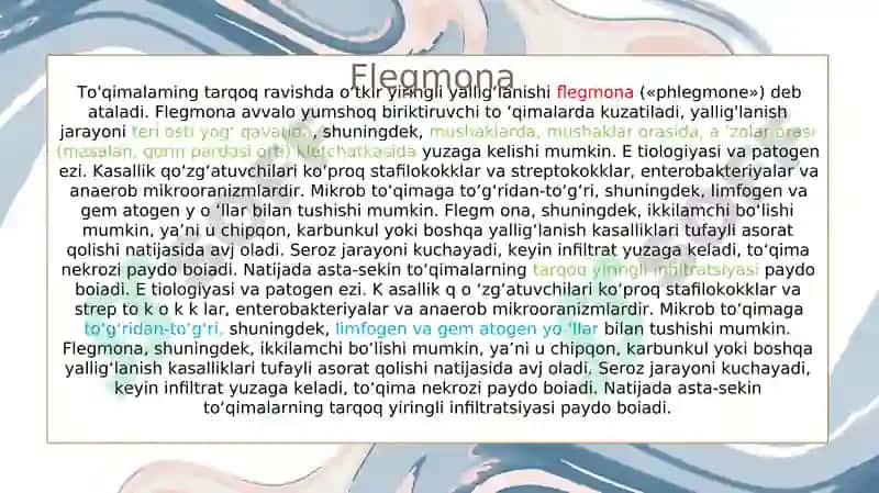 Boyinning chuqur Flegmonalari 2