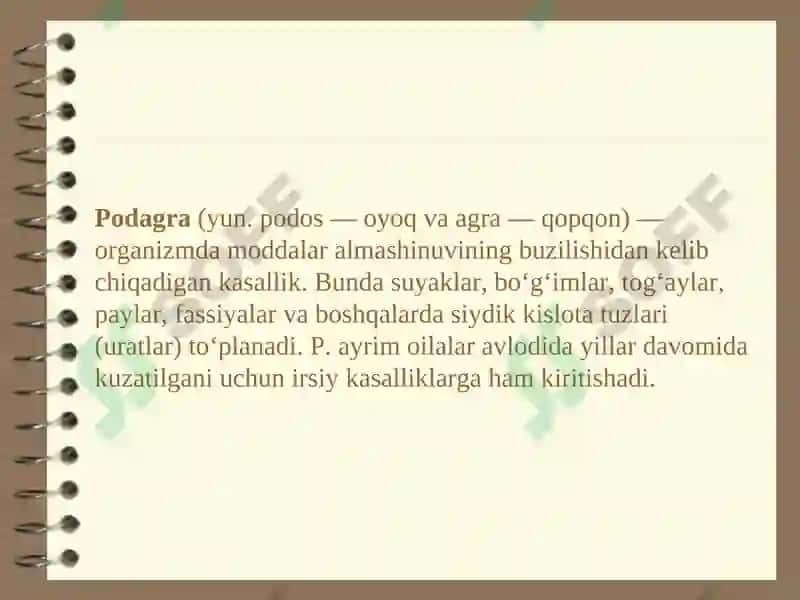 Podagra kasalligi 2
