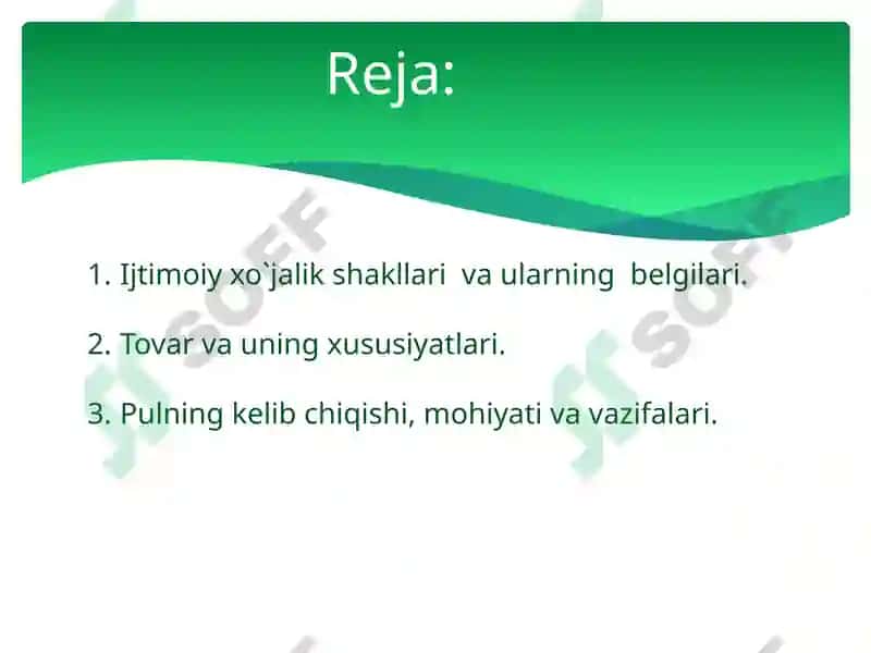 Ijtimoiy xo`jalik shakllari vaularning belgilari 2
