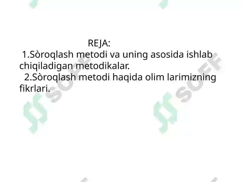 Diagnostikada sòroqlash metodi 2