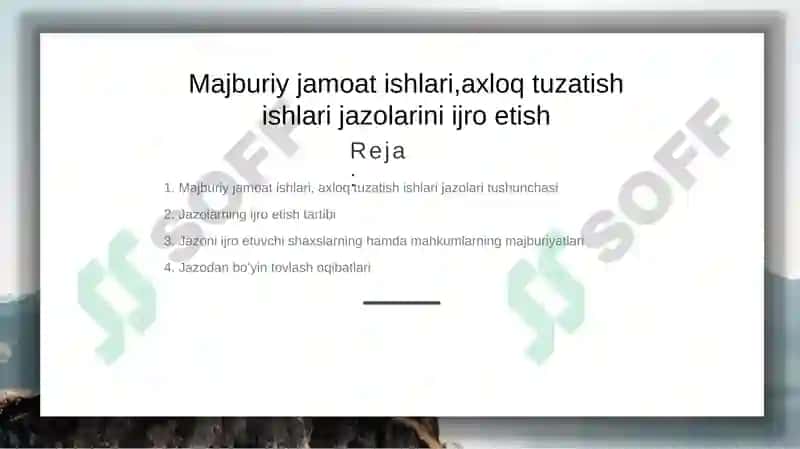Jinoyat-ijroiya huquqi fanidan taqdimot 2