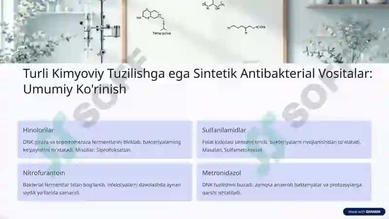 Sintetik Antibakterial Vositalar va Sefalosporinlar 2