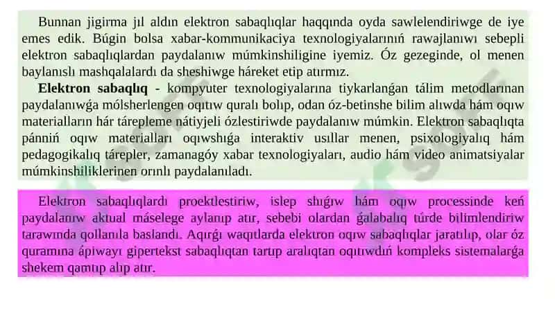 Elektron sabaqlıq 2