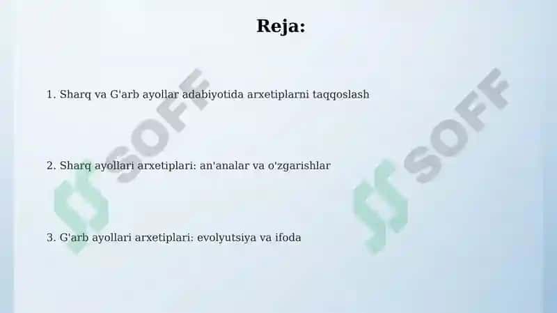 Sharq va G'arb ayollar adabiyotida arxetiplar qiyosi 2