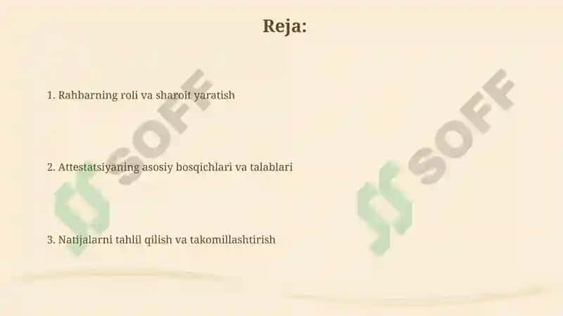 Pedagog kadrlarni attestatsiyaga jalb etish 2