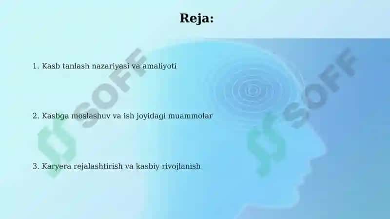 Kasb tanlashning nazariy asoslari va omillari 2