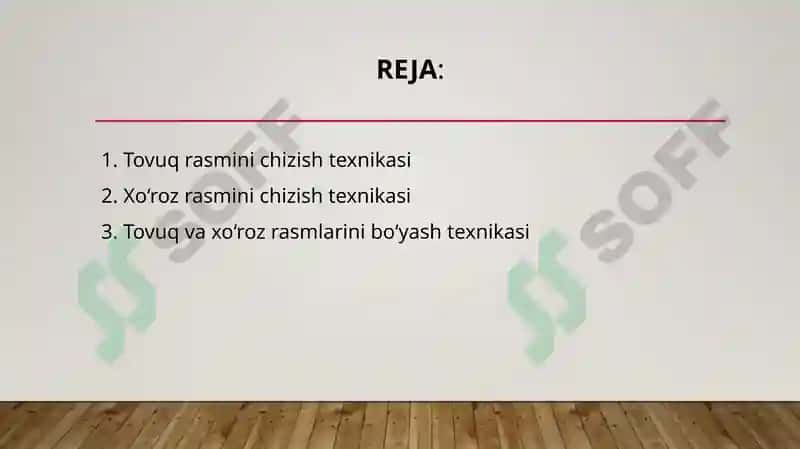 Tovuq va xoʻroz rasmlarini chizish metodikasi 2