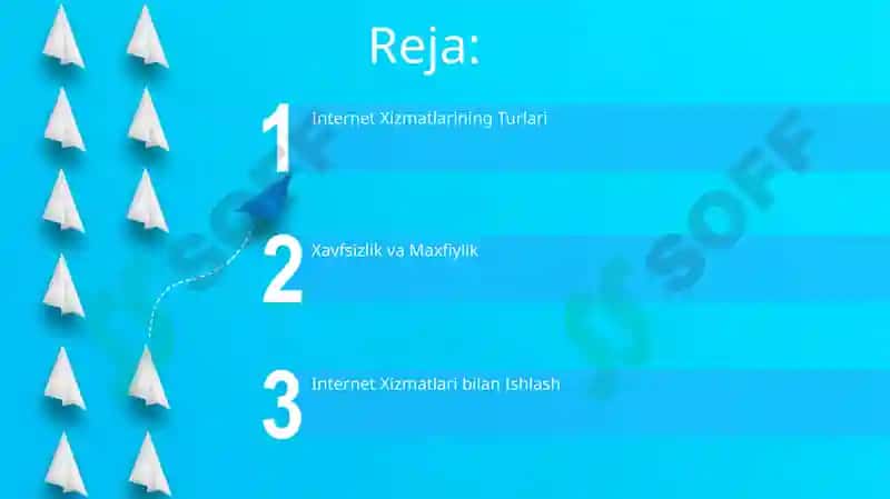 Internet xizmatlari bilan ishlash 2
