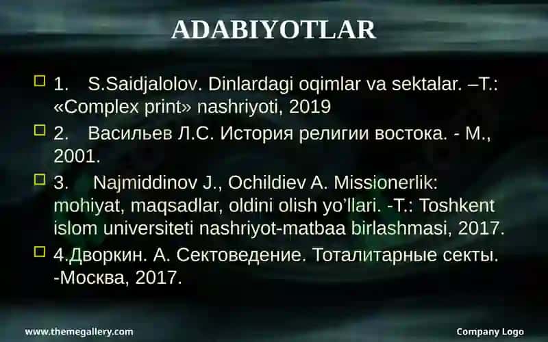 Yangidiniy harakatlarning xususiyatlari 2