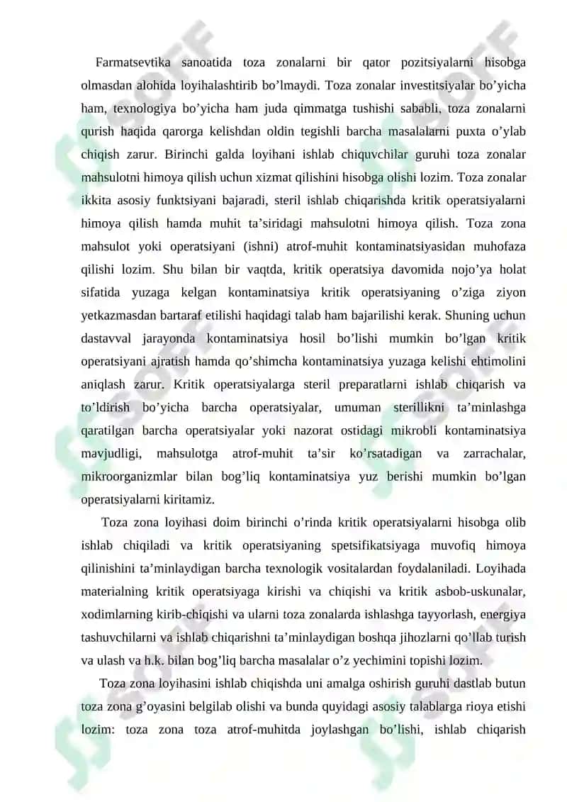 GEP Good Engineering Practice farmatsevtik korxonalarni va dorixona muassasalarini qurilishiga qo’yilgan gigienik talablar 2