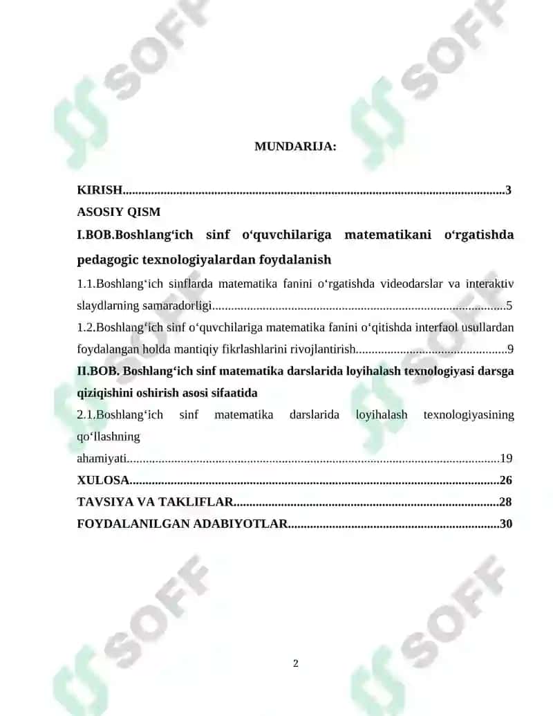 Boshlang'ich sinf o'quvchilarini matematika fanini o'rganishga qiziqishini oshirish usullari 2