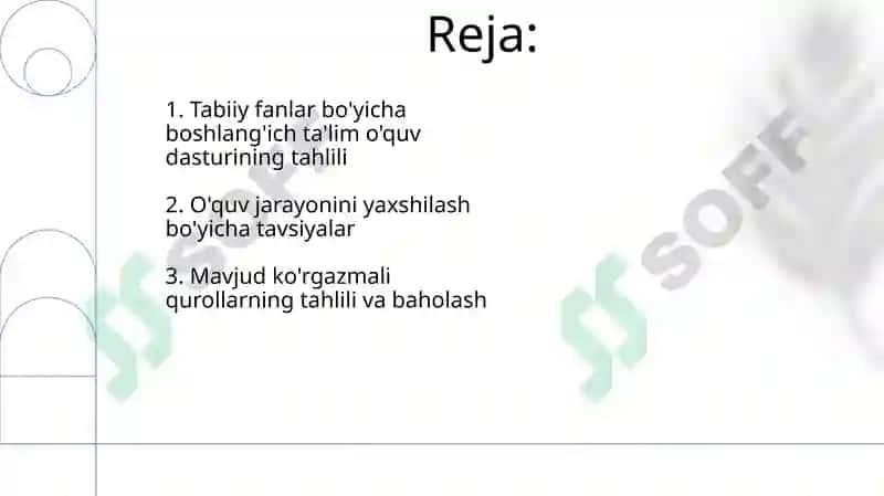 Tabiiy fanlar bo'yicha boshlang'ich ta'lim o'quv dasturining tahlili 2