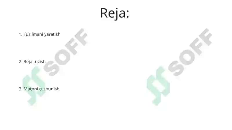 Oʻqilgan matn rejasini tuzishga tayyorlanish va reja tuzish 2