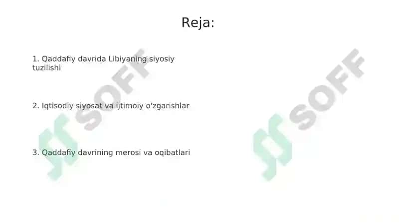 Mummar Qarzofiy davrida Liviya 2