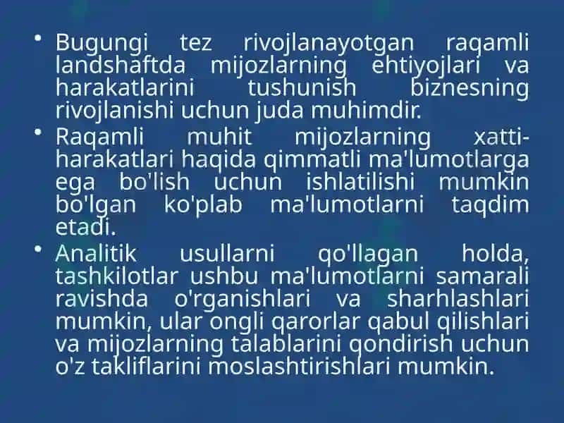 Mijozlarning ehtiyojlarini aniqlash 2
