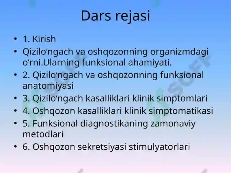 Oshqozon va qizilongach anatomiyasi,fiziologiyasi,tekshiruv usullari va ularning klinik simptomatikasi 2