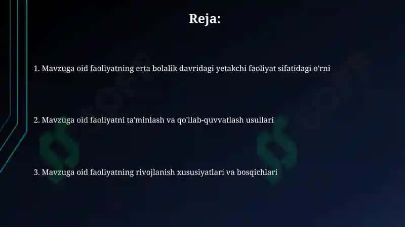 Sub'ekt faoliyatining rivojlanish bosqichlari 2