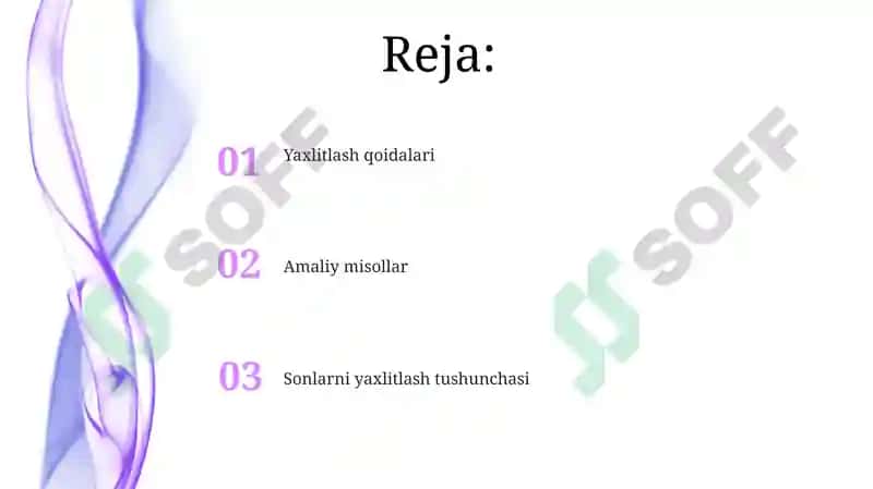 Sonlarni yaxlidlash 2