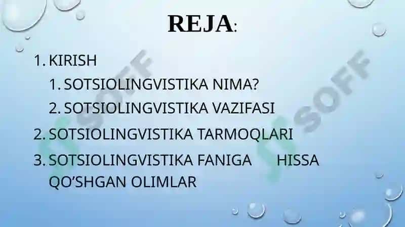 Sotsiolingvistika  tarmoqlari 2
