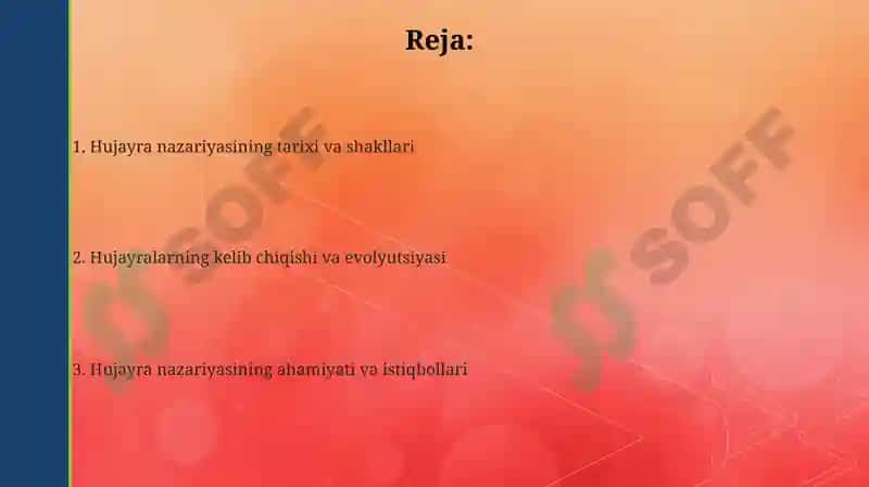 Hujayra nazariyasi, uning shakllari va evolyutsiyasi 2
