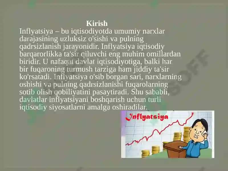 Inflyatsiyaga Qarshi Siyosat 2