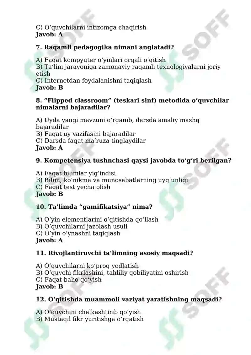 Umumiy o‘rta ta’lim maktablarida o‘qitish jarayonlarini tashkil etishga doir zamonaviy yondashuvlar 2