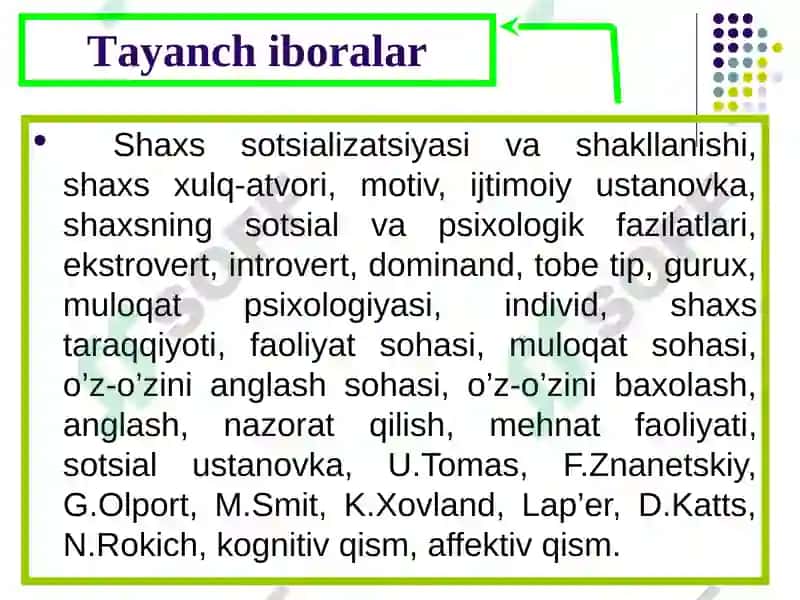 Shaxs Ijtimoiy Psixologiyasi 2