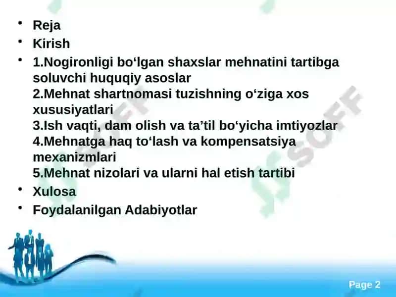 Nogironligi bo‘lgan shaxslarning mehnatini huquqiy jihatdan tartibga solishning o‘ziga xos xususiyatlari 2