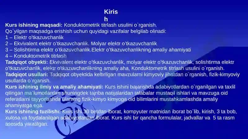 Konduktometrik analiz metodi 2