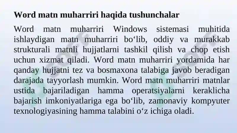 Word matn muharriri 2