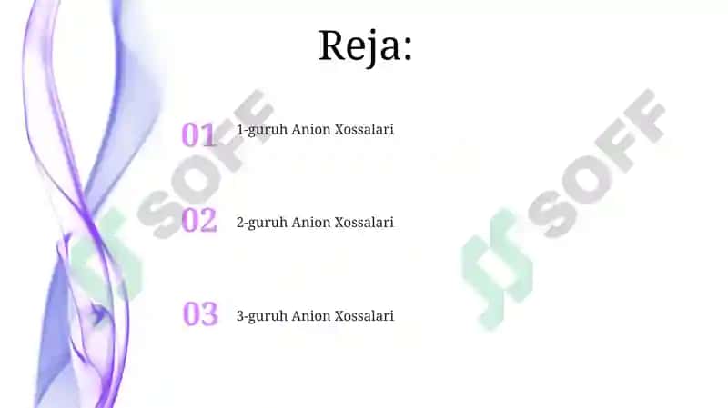 3-guruh anionlari 2