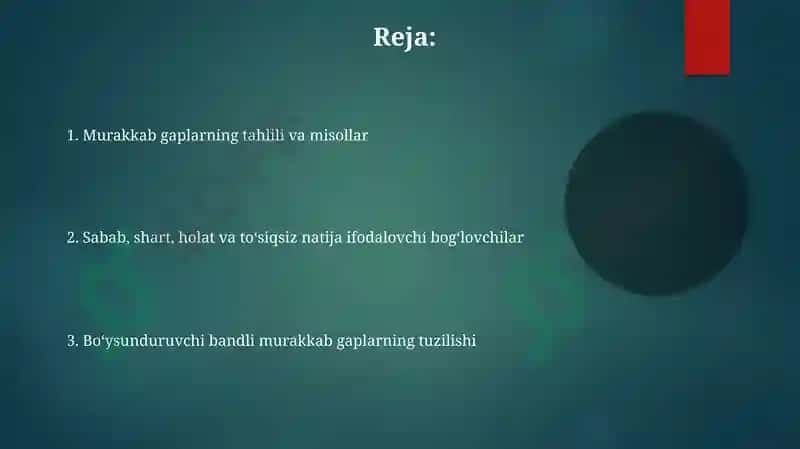 Murakkab gaplar 2