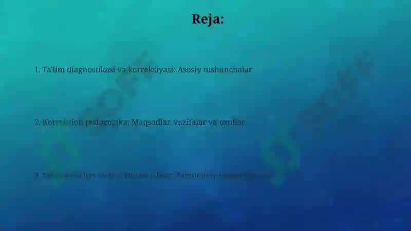 Pedagogik diagnostika va pedagogik korreksiya 2