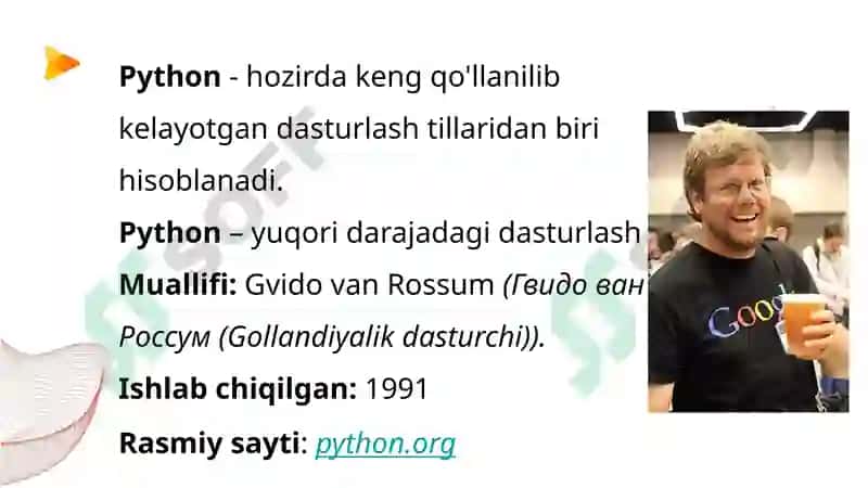 Python dasturlash tiliga kirish 2