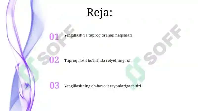 Tuproq hosil bo‘lishida relyefning ahamiyati 2