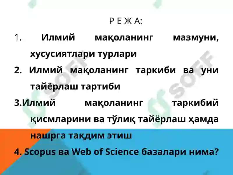 ILMIY MAQOLALARNI TAYYORLASH VA E'LON QILISH 2