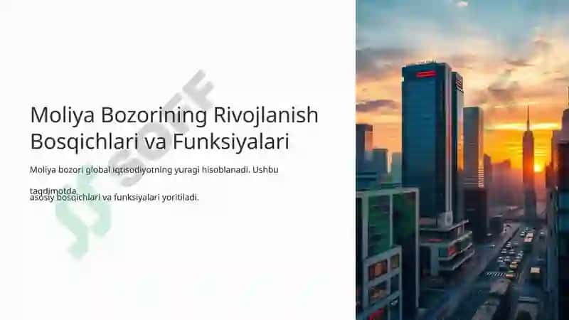 Moliya Bozorining Rivojlanish Bosqichlari va Funksiyalari 2
