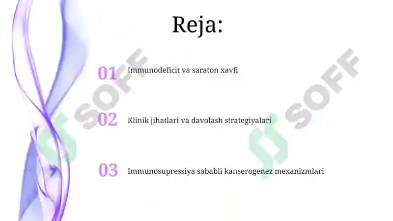 Immuntanqisligi tufayli kelib chiqadigan o‘sma kasalliklari 2