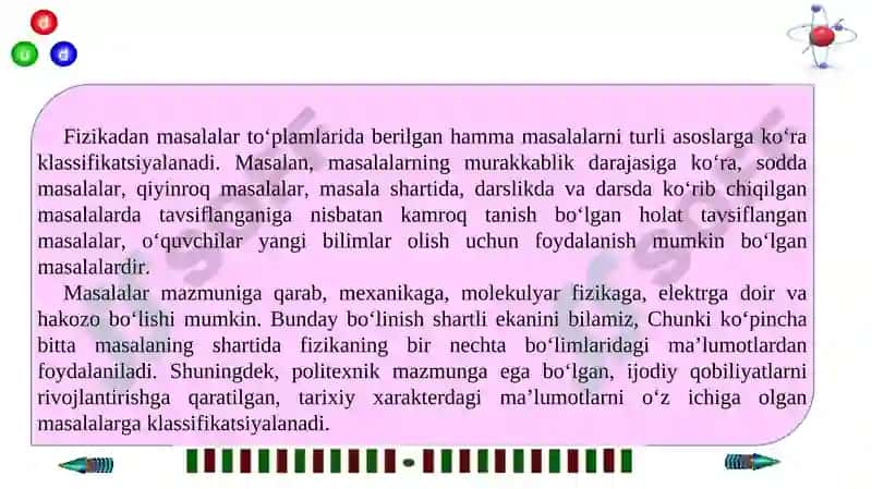 MASALALARNING KLASSIFIKATSIYASI 2