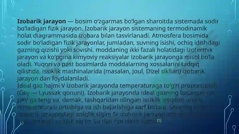 Izobarik jarayon 2