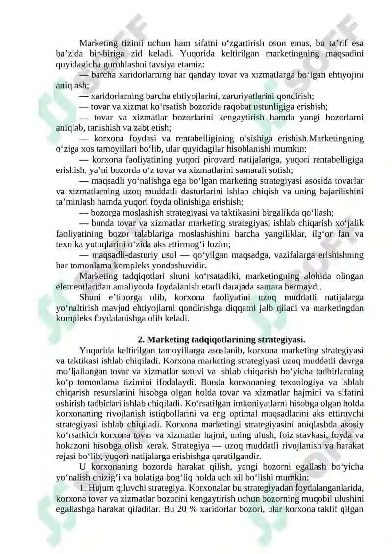 Marketing tadqiqotlari va uning bosqichlari 2