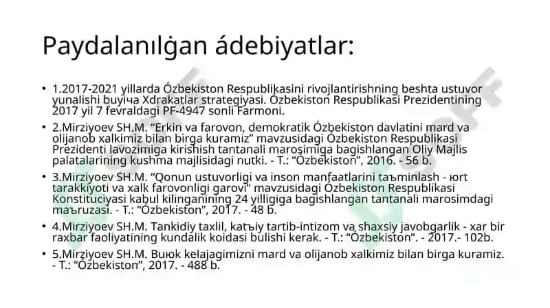 Ózbekstan Respublikasın jáne de rawajlandırıw boyınsha Háreketler strategiyası hám de Ózbekstan Respublikası Prezidenti bayanatlarında ózin-ózi bánt etiw, kábaǵallıqtı qısqarttırıw máseleleri. 2