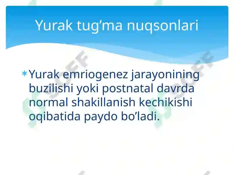 Туғма юрак нуксонлари 2