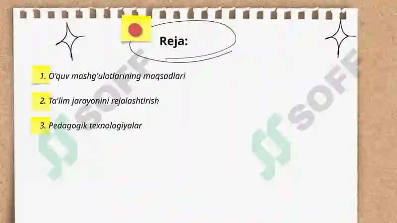 O’quv mashg’ulotlarini tashkil etish metodikasi 2